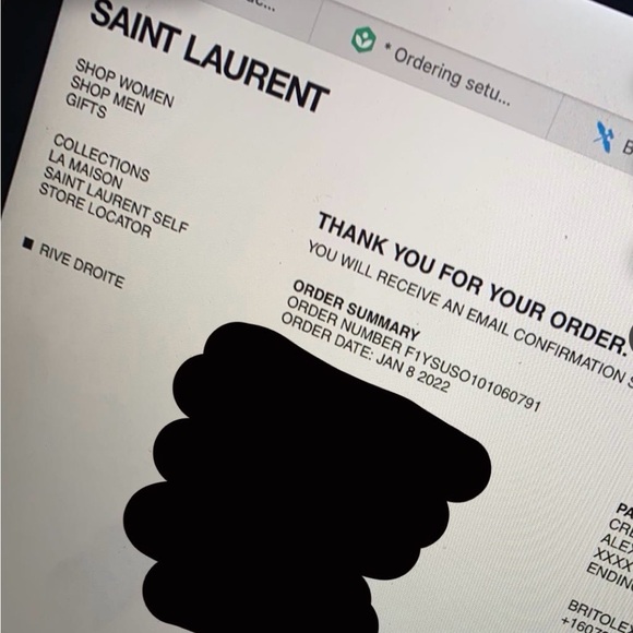 CASSANDRE SAINT LAURENT MATELASSÉ ZIPPED FRAGMENTS CARD CASE - Picture 12 of 12